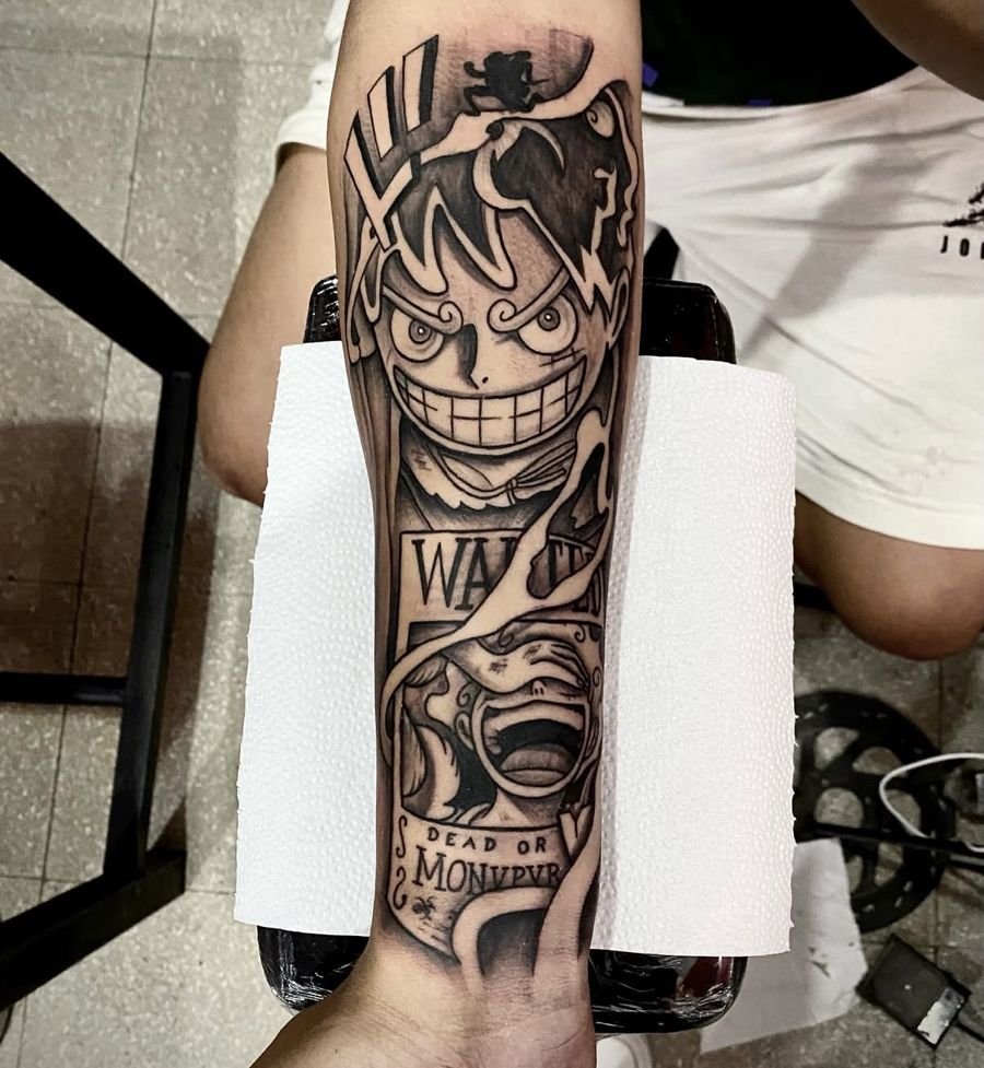 Luffy y cartel de recompensa